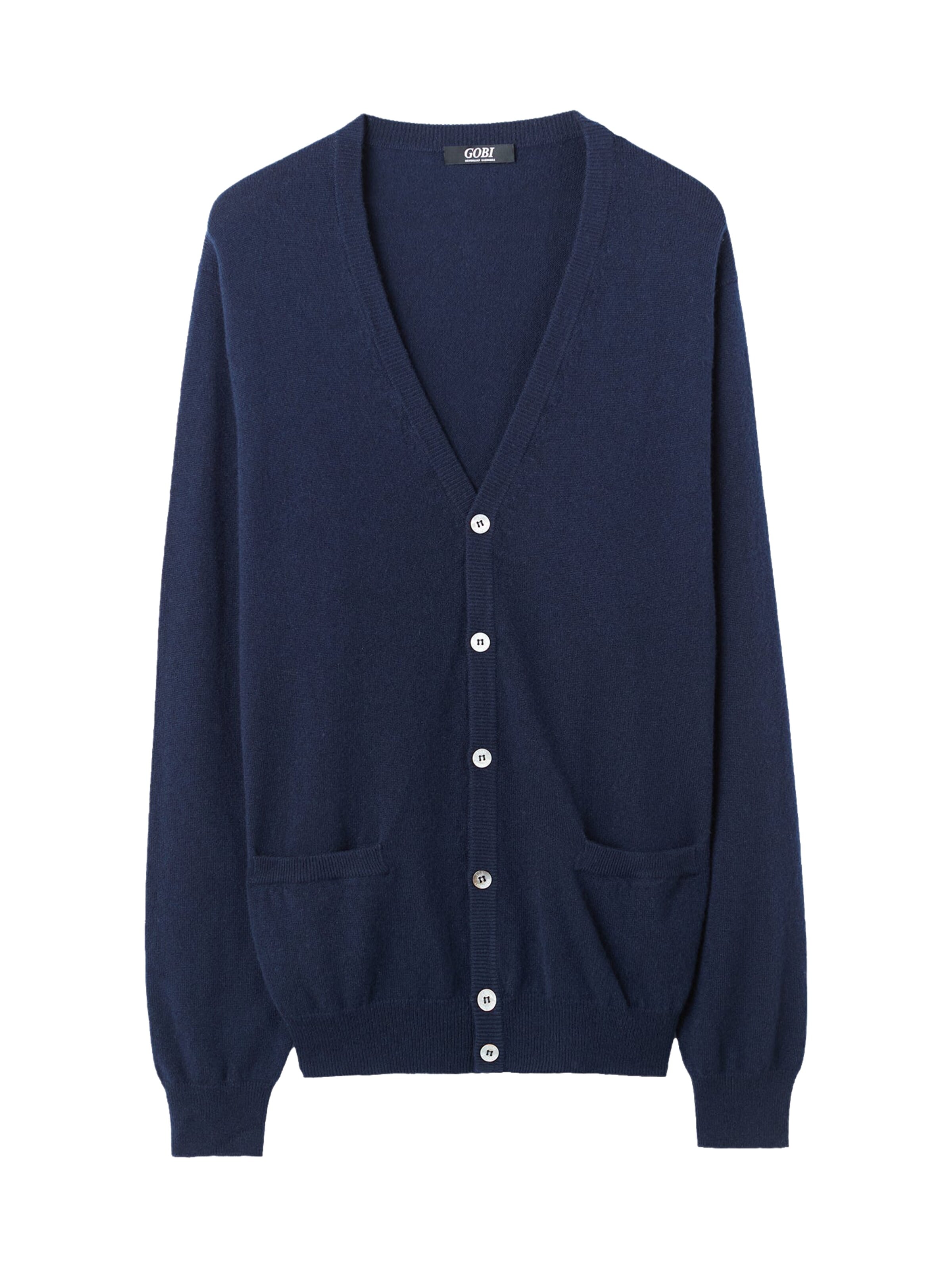 GOBI Cashmere Kofta i blå: framsida