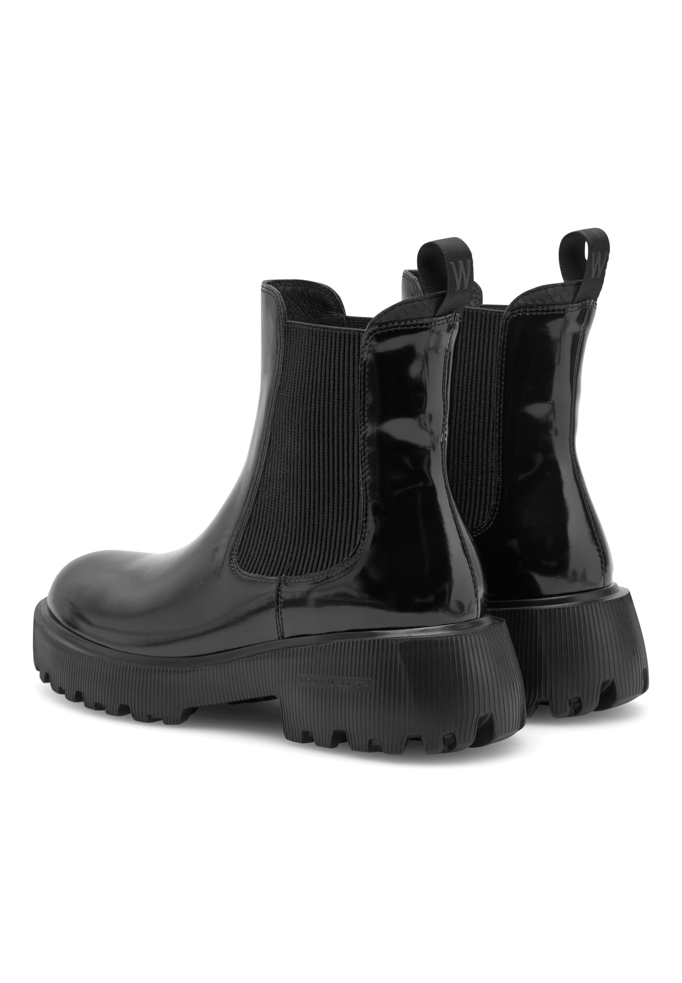 Chelsea Boots 'Aya Patent' WODEN en noir