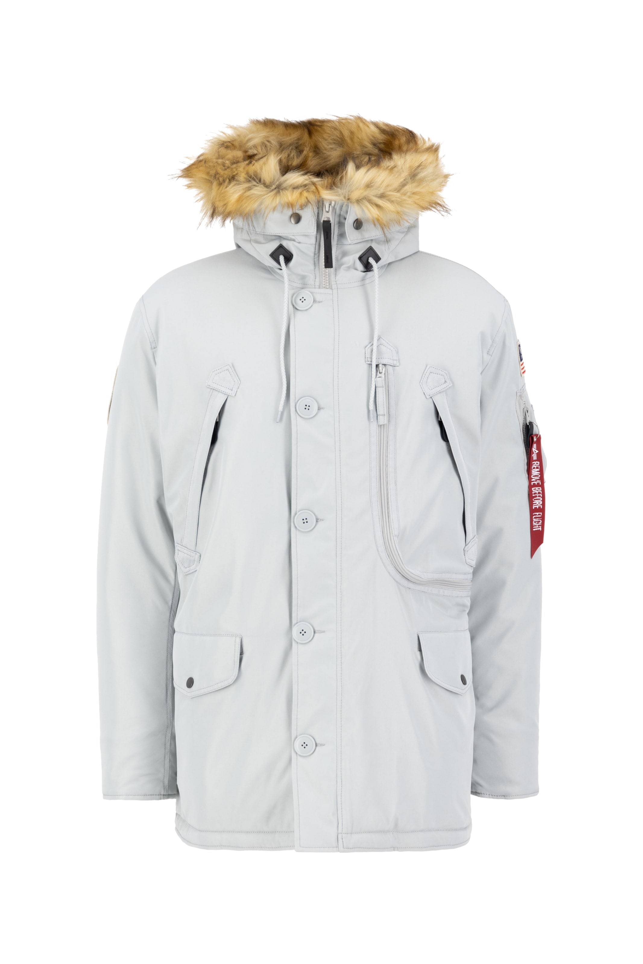 ALPHA INDUSTRIES - Parca de invierno 'Polar' en gris: frente