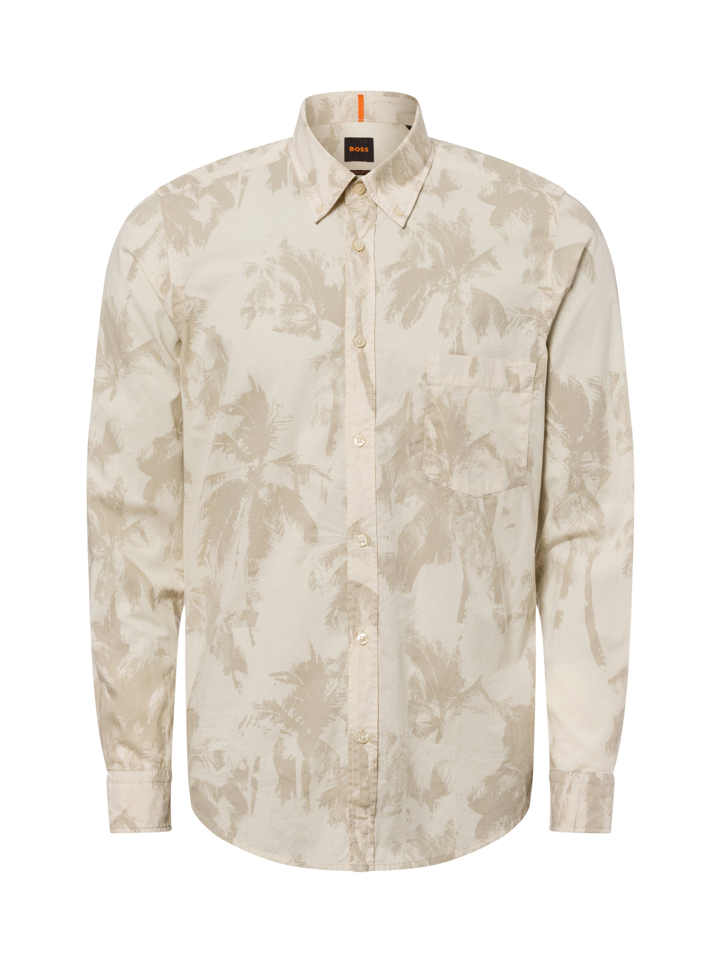 Coupe regular Chemise 'Rickert' BOSS en beige : devant