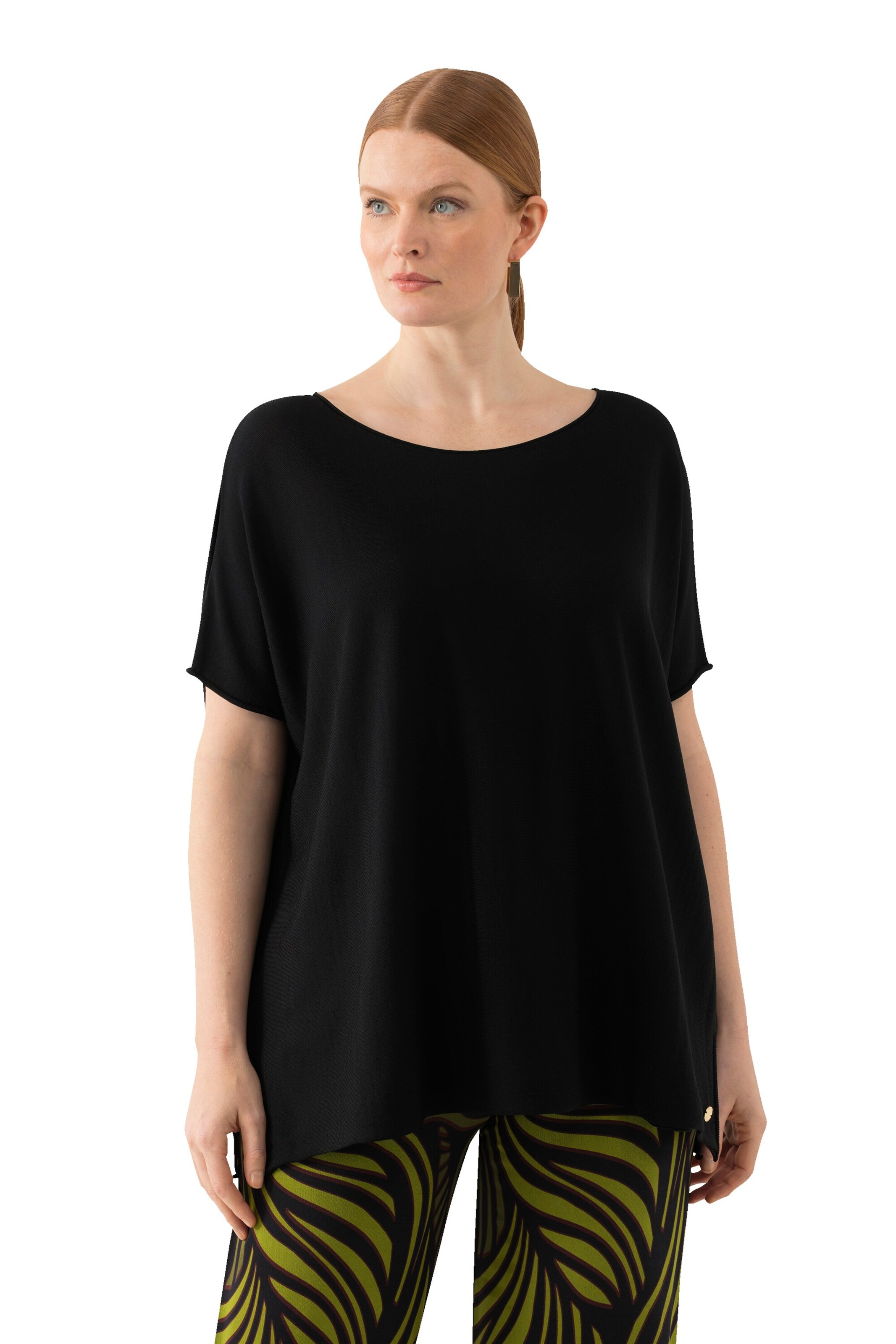 Ulla Popken Blouse in Zwart: voorkant