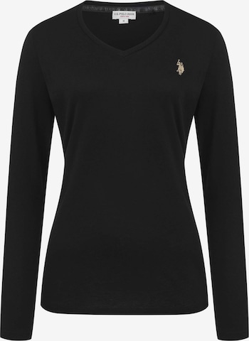 T-shirt U.S. POLO ASSN. en noir : devant