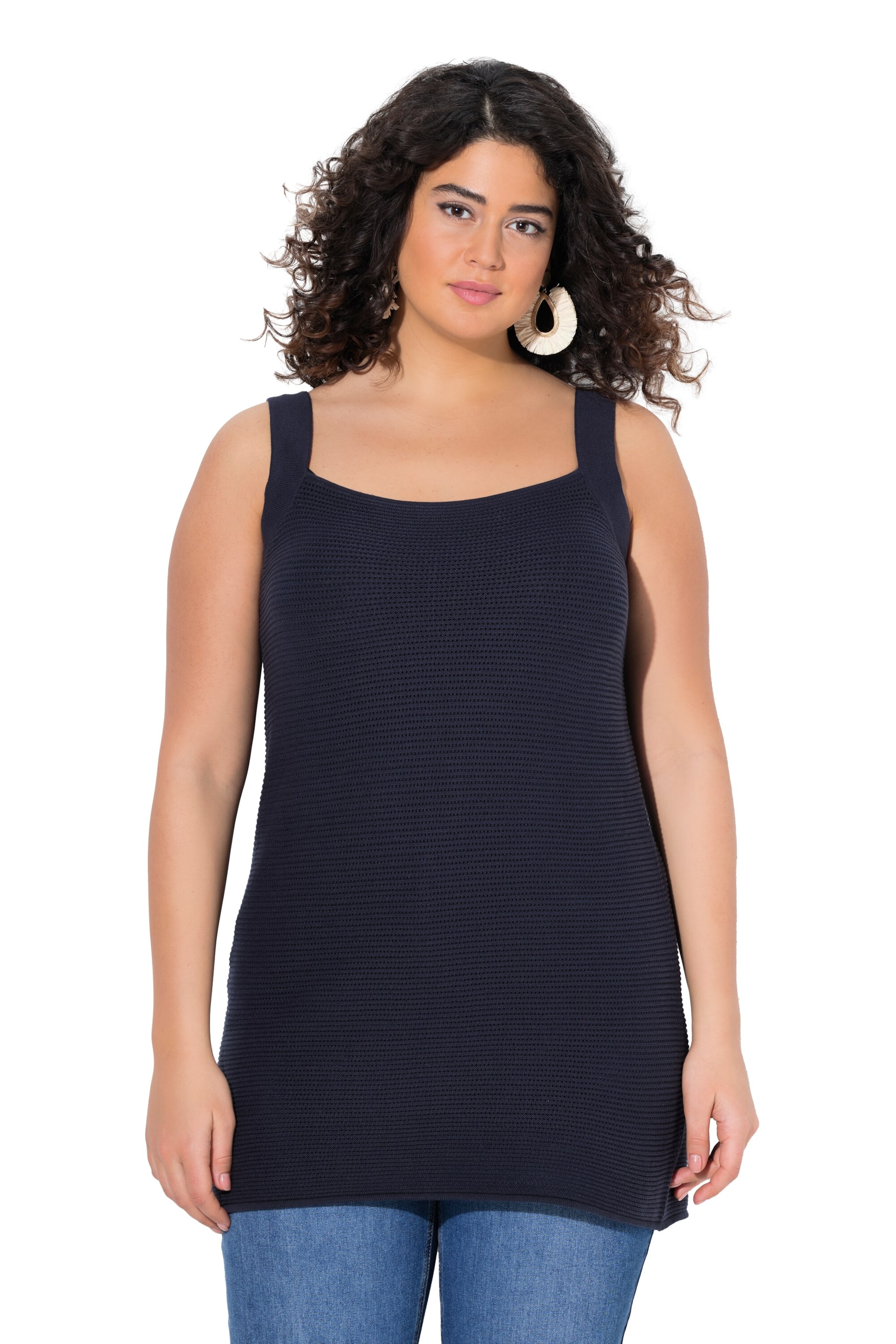 Ulla Popken Knitted top in Blue: front