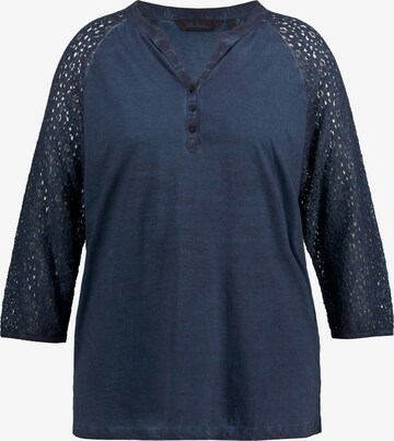 Ulla Popken Shirt in Blauw: voorkant