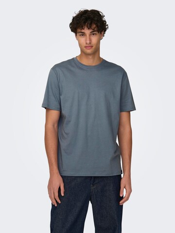 T-Shirt 'MAX' Only & Sons en bleu : devant