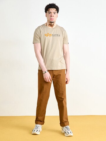 ALPHA INDUSTRIES T-Shirt in Beige