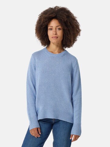 Pull-over oversize CASH-MERE.CH en bleu : devant