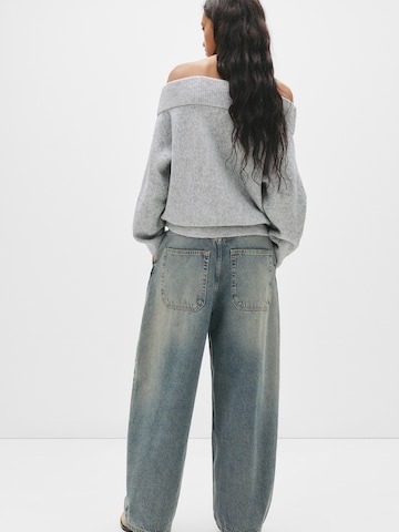Pull&Bear Sweter w kolorze szary