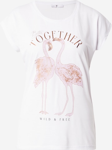 balta Hailys Marškinėliai 'Fl44ami': priekis