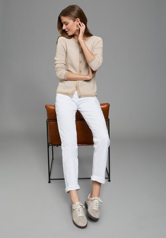 LAURA SCOTT Knit Cardigan in Beige