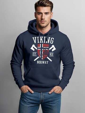 Neverless Sweatshirt 'Viking' in Blue: front