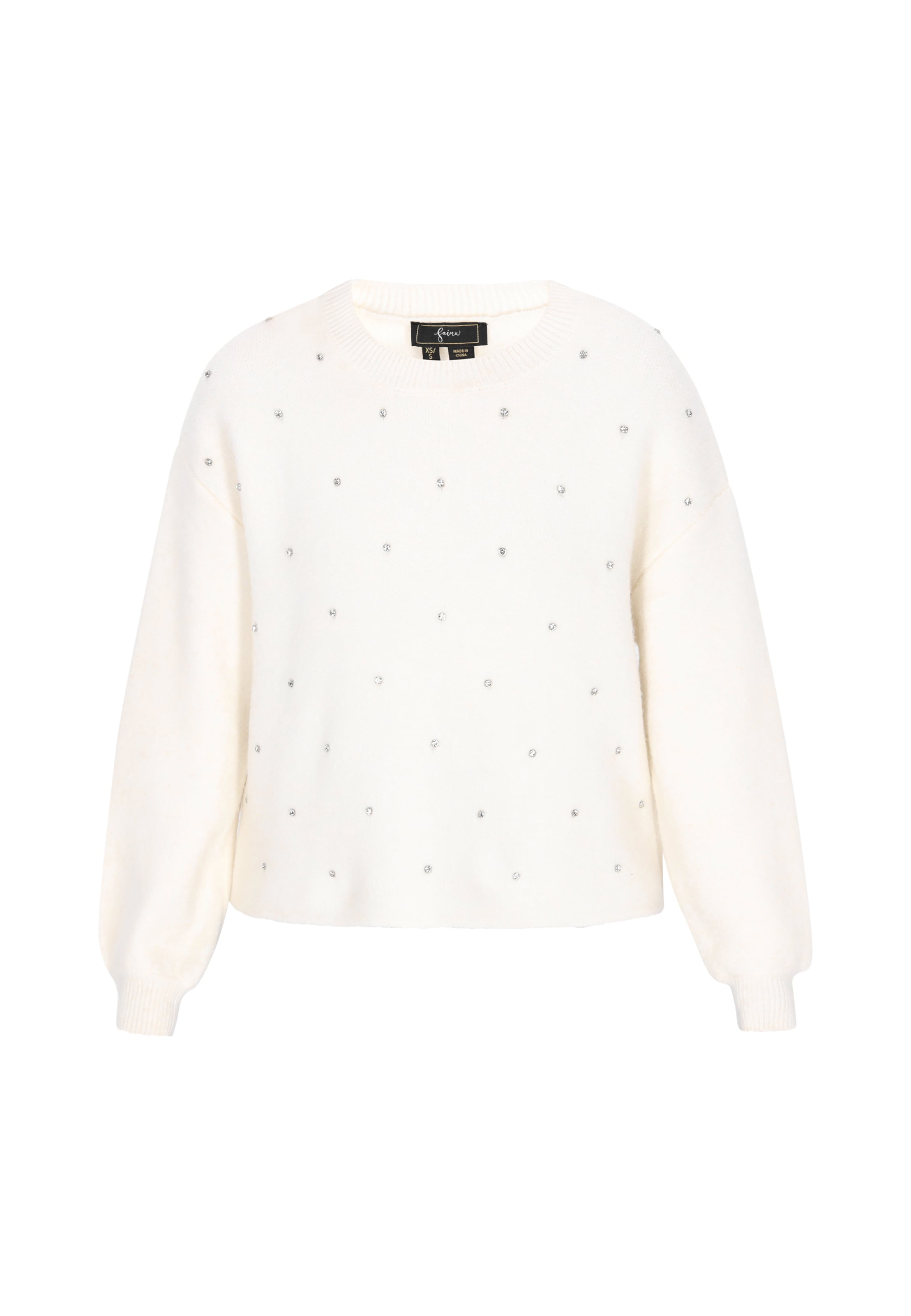 faina Svetr – bílá: přední strana