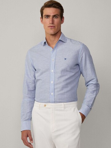 Hackett London Regular Fit Hemd in Blau: Vorderseite