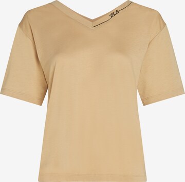 T-shirt Karl Lagerfeld en beige : devant