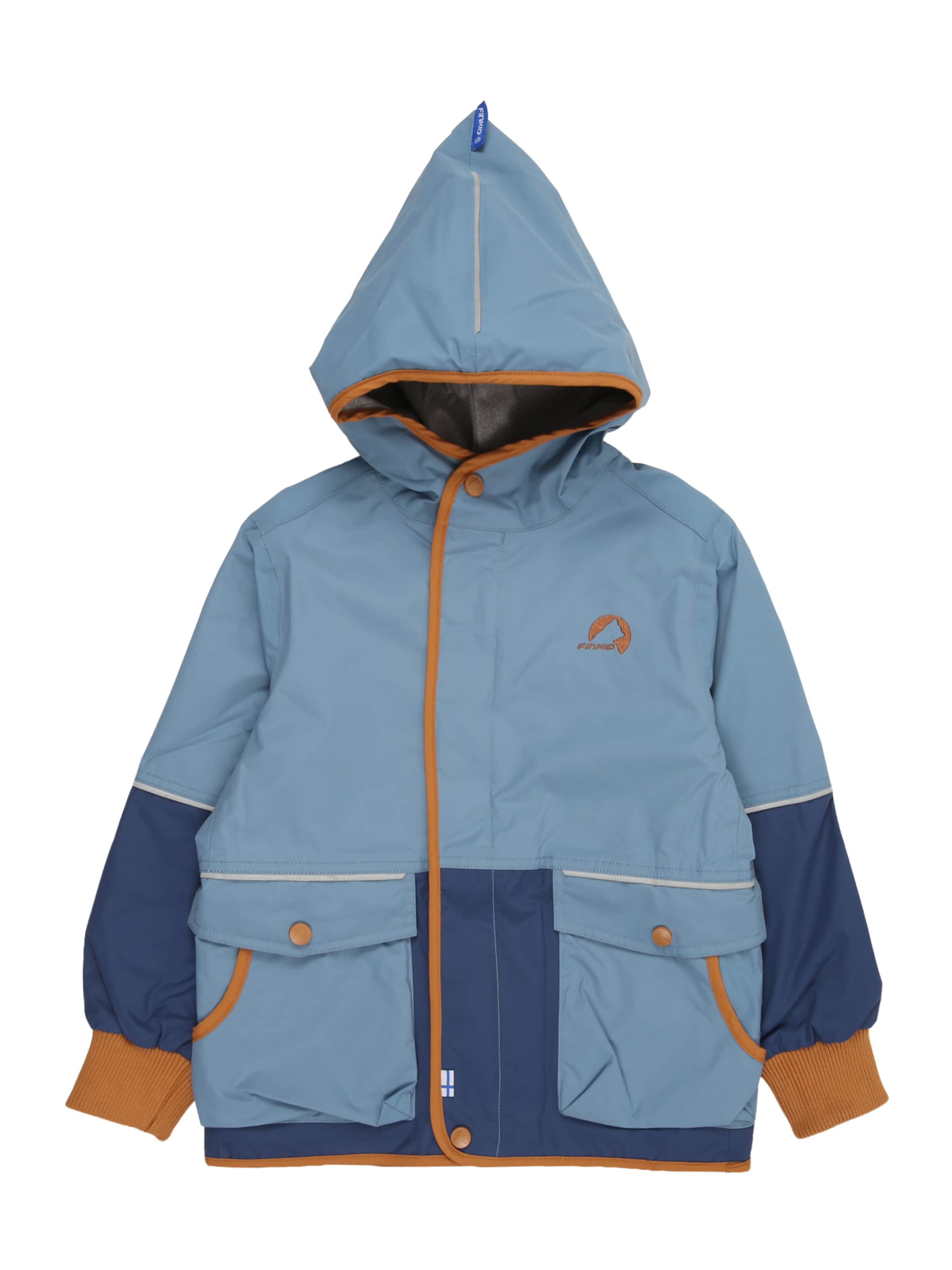 FINKID Φθινοπωρινό και ανοιξιάτικο μπουφάν 'KIVA MOVE' σε μπλε: μπροστά