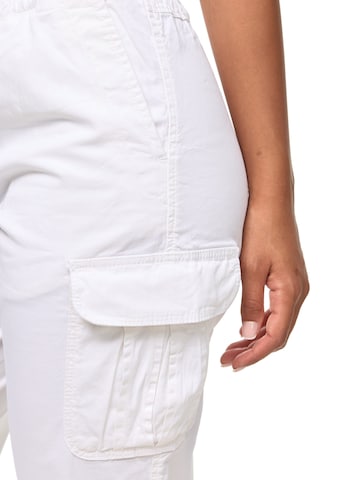 Tazzio Tapered Cargohose 'F600' in Weiß
