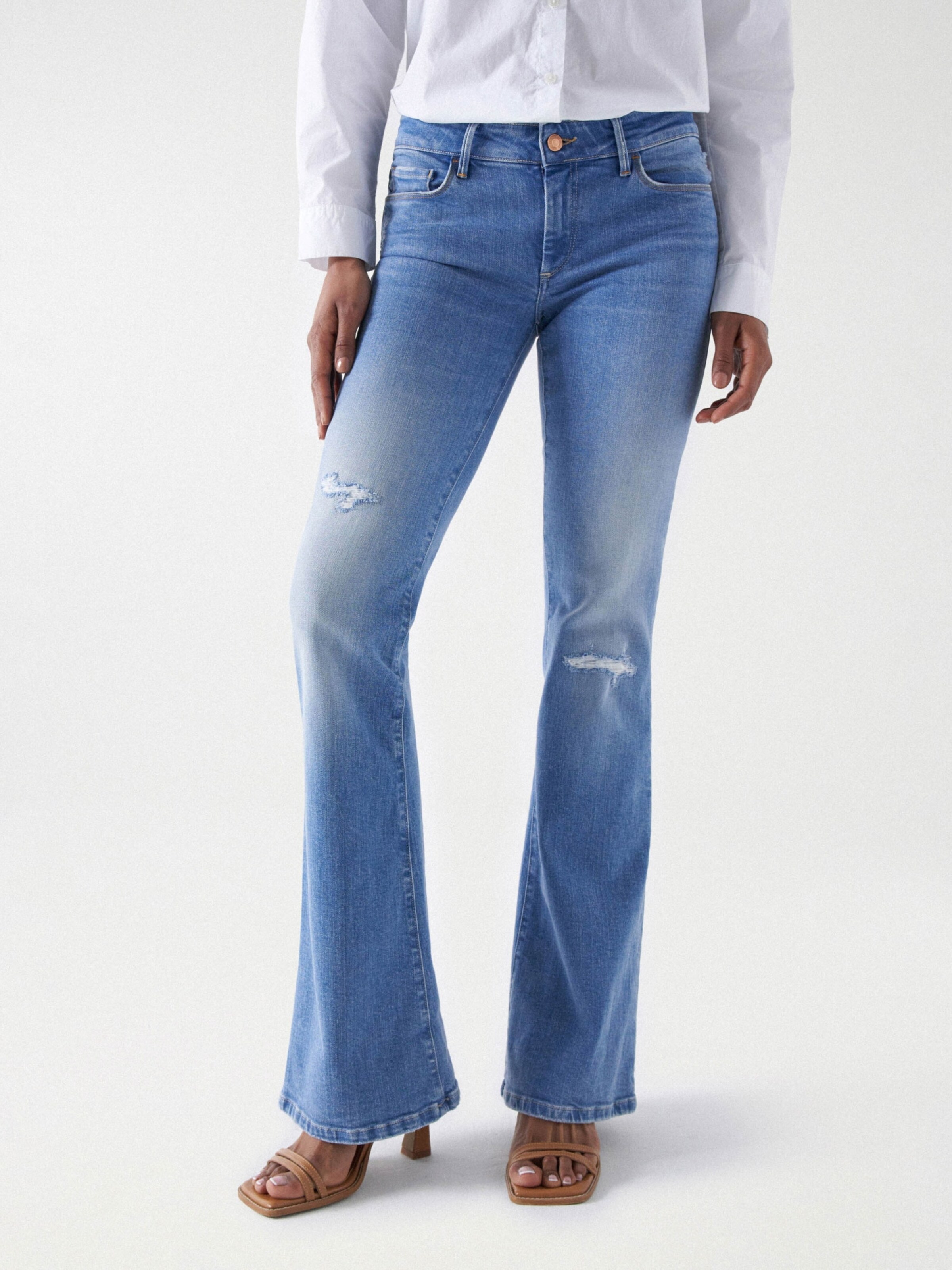 evase Jean Salsa Jeans en Bleu Denim ABOUT YOU