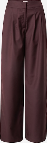 Harper & Yveregular Hlače s naborima - smeđa boja: prednji dio