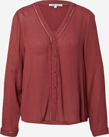 Camicia da donna 'Hanna' di ABOUT YOU in rosso: frontale