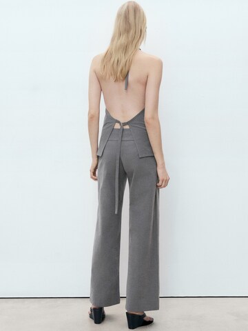 MANGO Wide leg Broek 'MALI' in Grijs