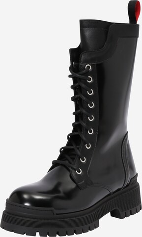 MAX&Co. Lace-Up Boots in Black: front