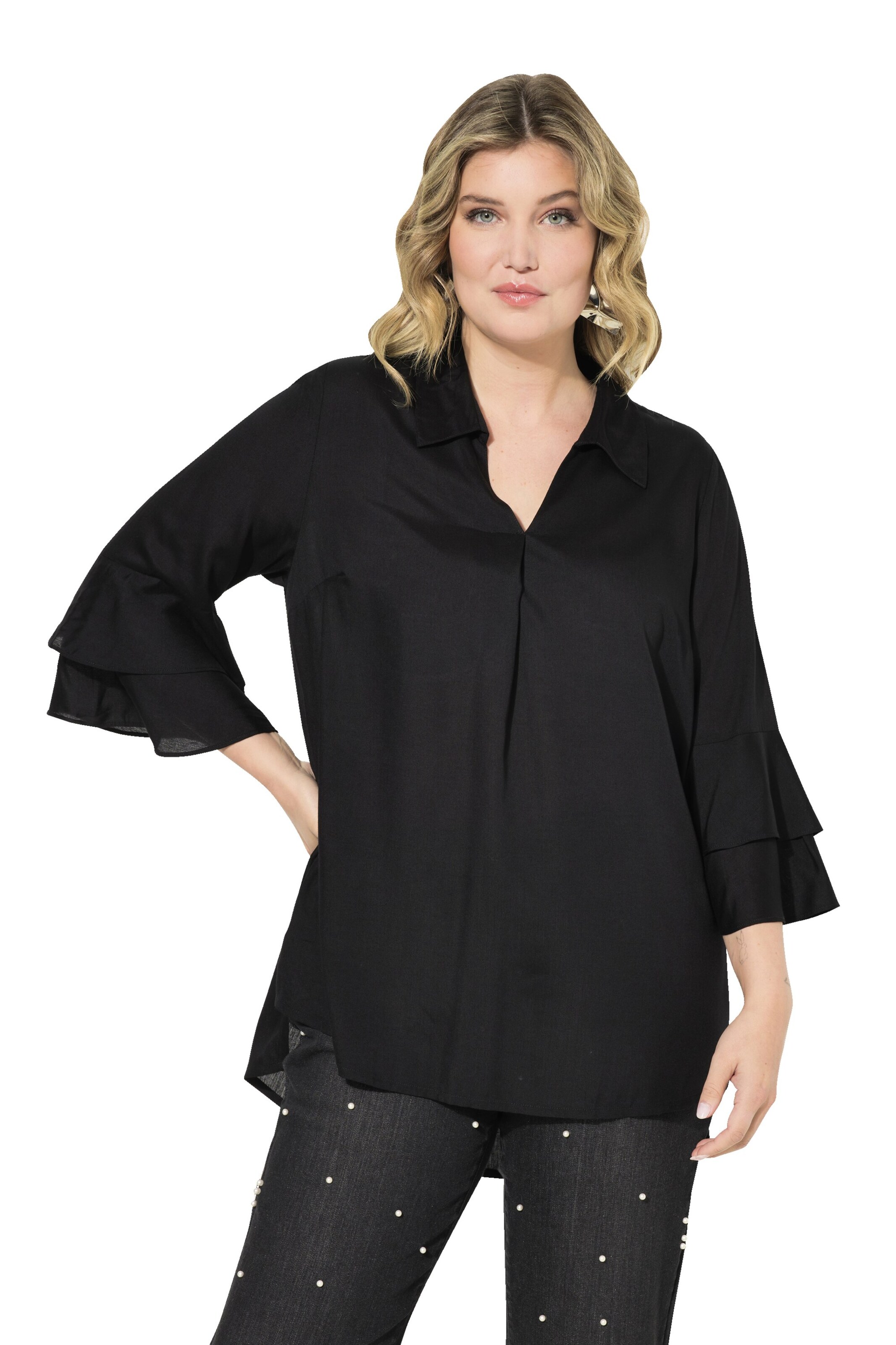 MIAMODA Blouse in Zwart: voorkant