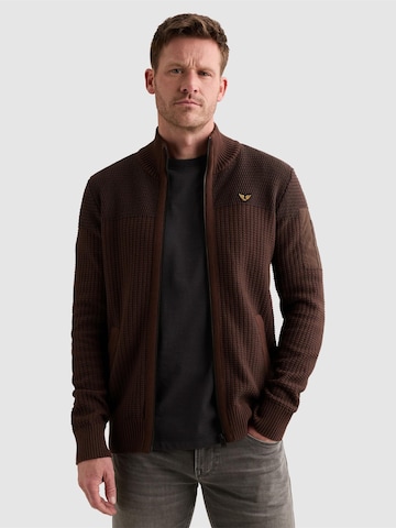 Vestes en maille 'Cardigan with zipper closure and flight pocket' PME Legend en marron