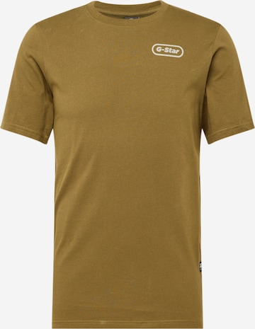 T-Shirt G-Star RAW en vert : devant