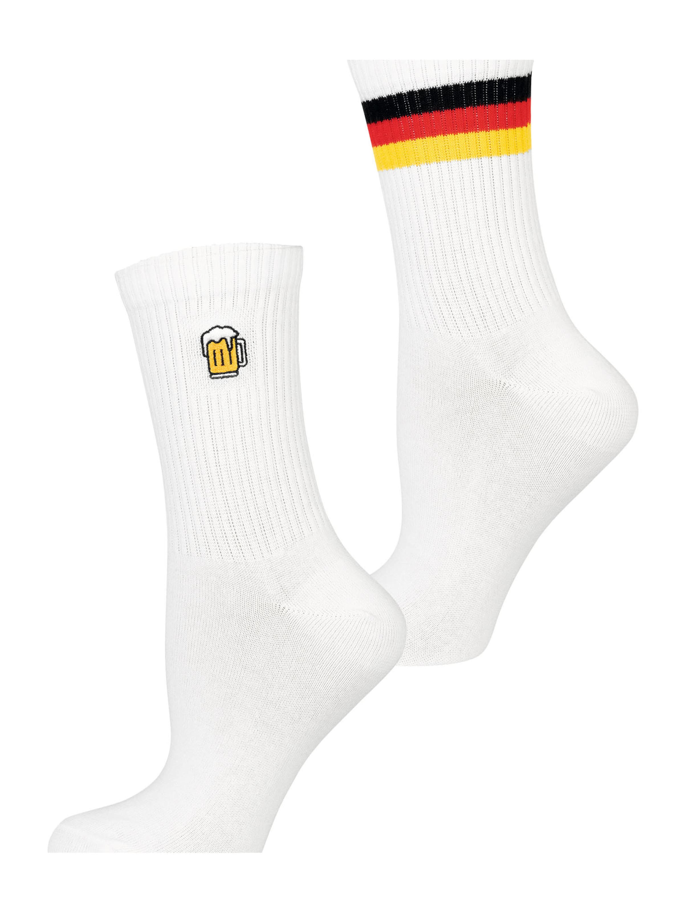 Nur Die Socks ' Fan ' in White: front