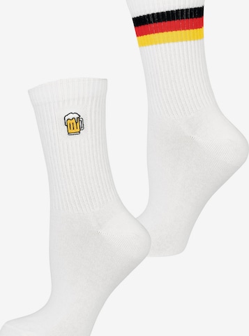 Chaussettes ' Fan ' Nur Die en blanc : devant