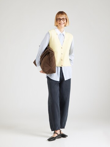 PIECES Knitted Vest 'PCSILLY' in Yellow