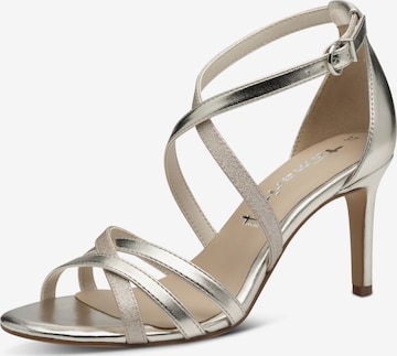 Sandales Tamaris en argent : devant
