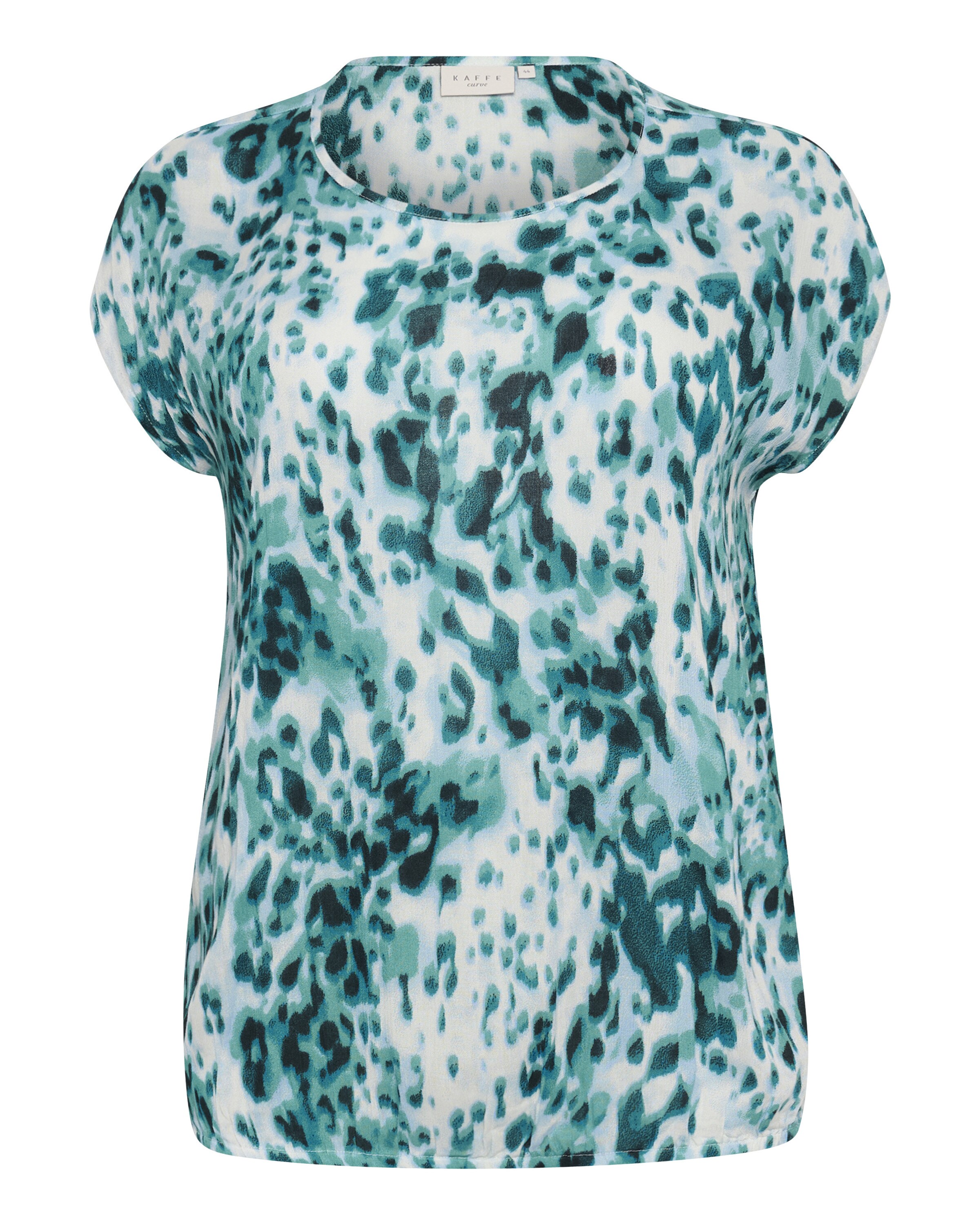 KAFFE CURVE Blouse 'KCAmi' in Blue: front
