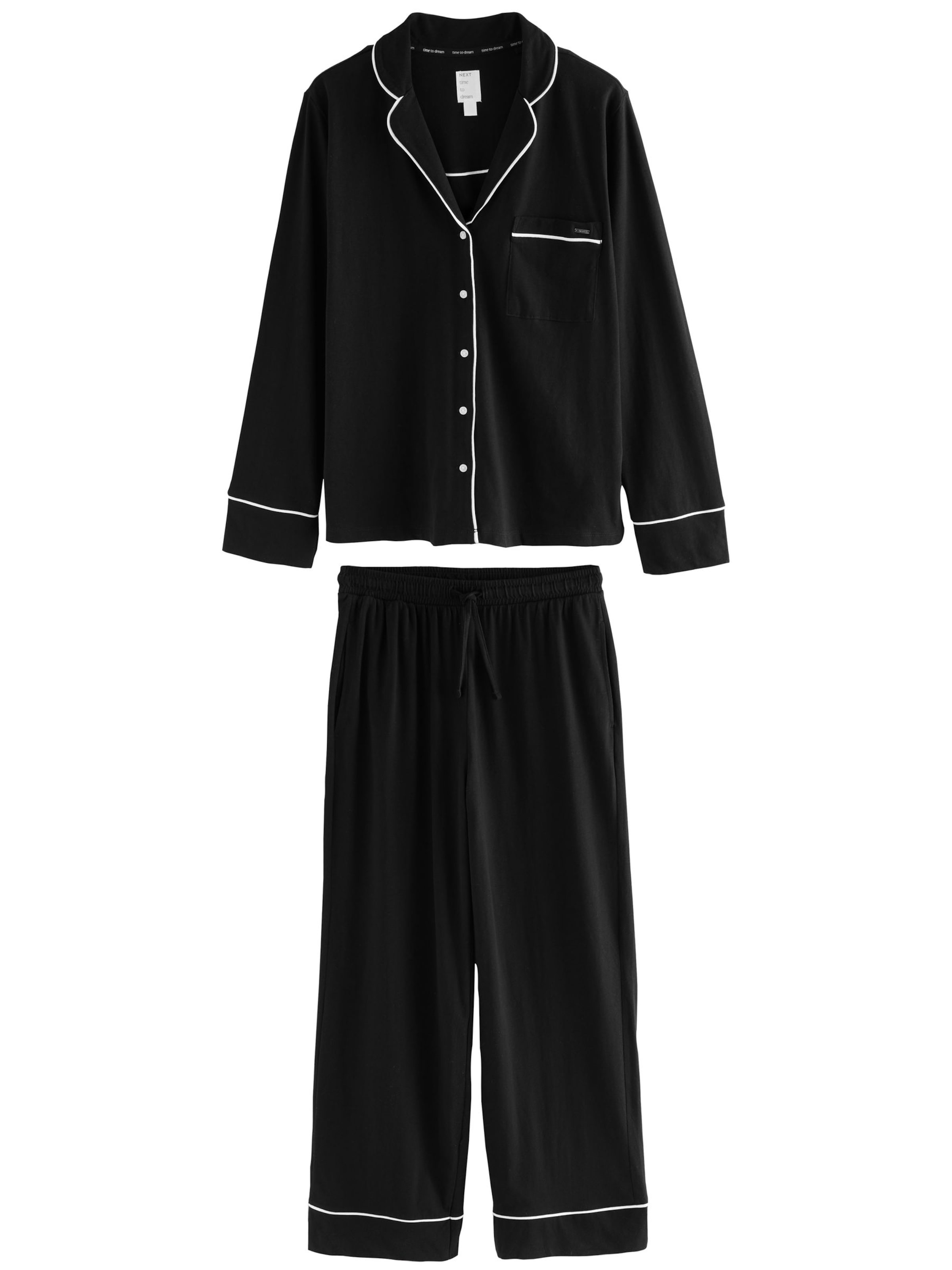 NextPidžama - crna boja: prednji dio