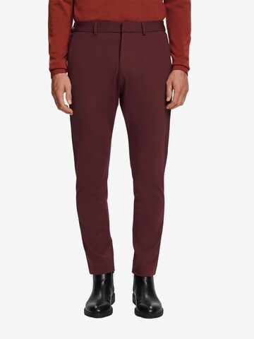 ESPRIT Slim fit Chino Pants in Red: front