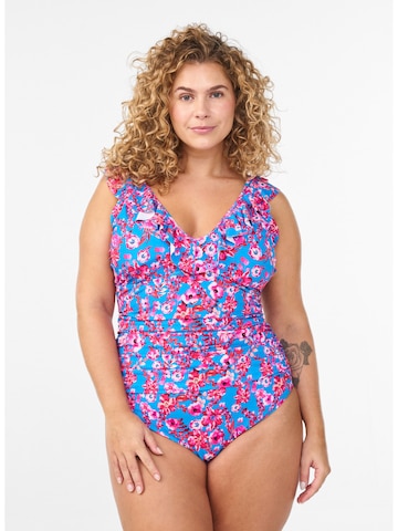 Swim by Zizzi Korzetová Plavky 'Kitrin' – modrá