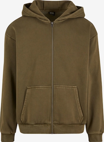Veste de survêtement Urban Classics en marron : devant