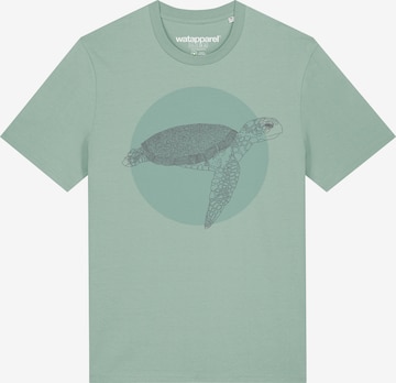 Maglietta 'Meeresschildkröte' di Watapparel in verde: frontale