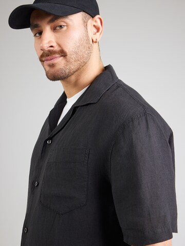 HUGO - Ajuste confortable Camisa 'Exolino' en negro