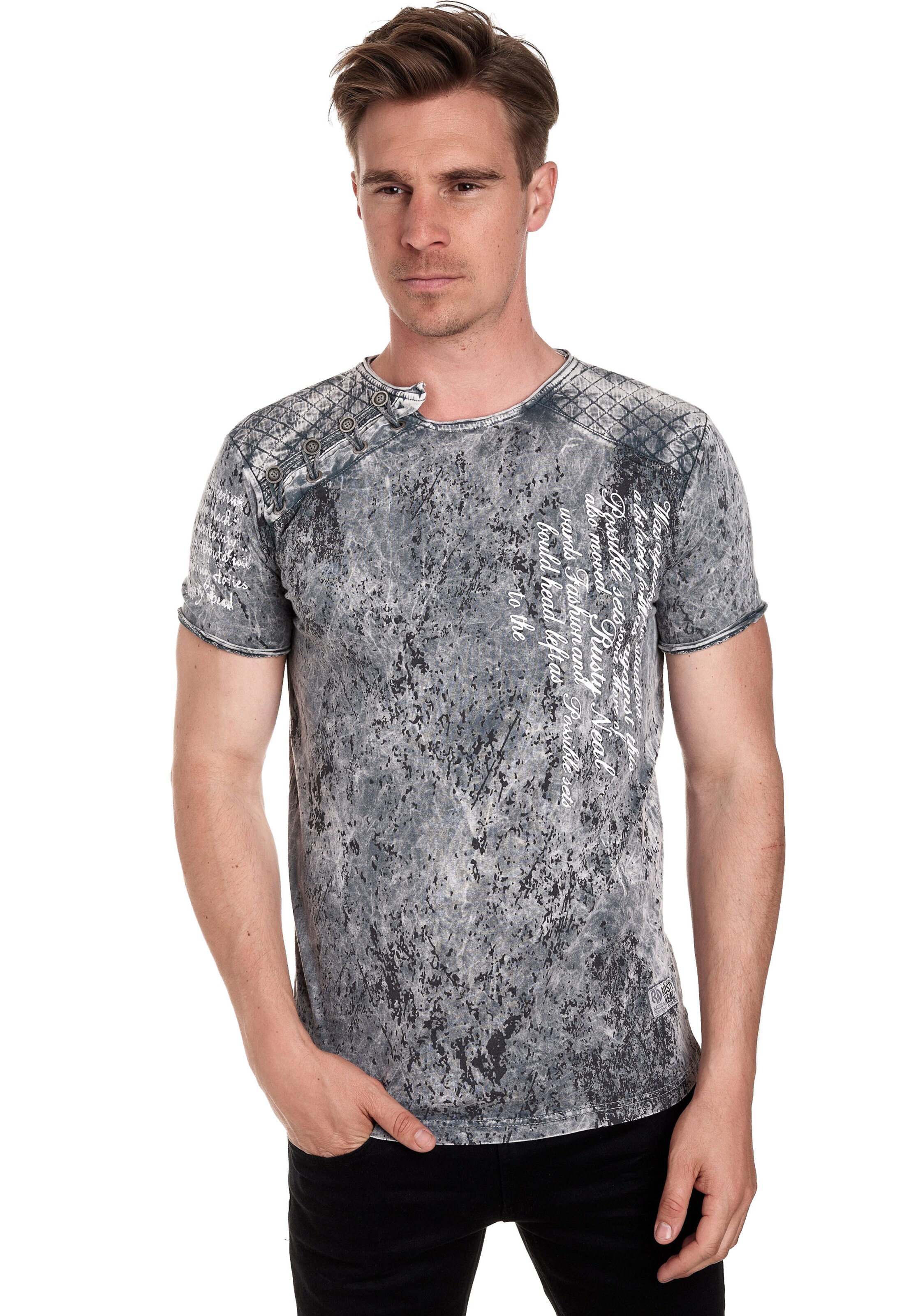 Rusty Neal T-Shirt in Grau: Vorderseite