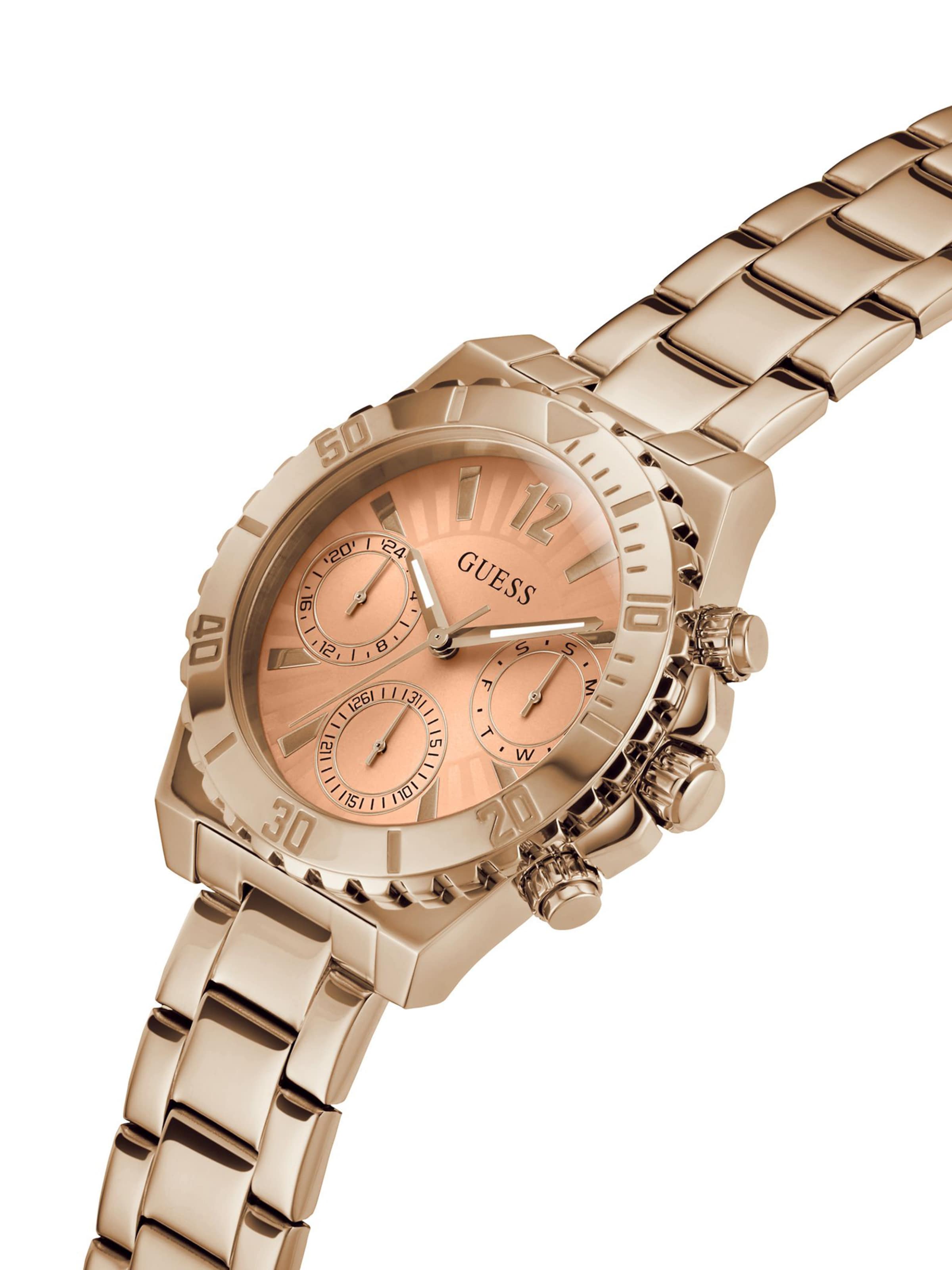 GUESS Analoog horloge 'Phoebe' in Goud