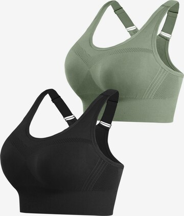 AOTTORI Sports Bra in Green: front