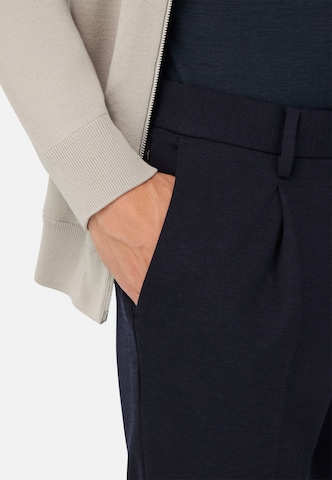 Boggi Milano Regular Bandplooibroek 'B Tech' in Blauw