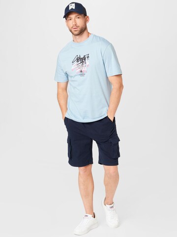 Urban Classics Loose fit Cargo trousers in Blue