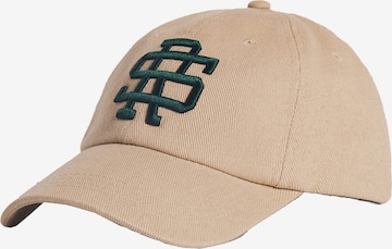 Cappello da baseball di Bershka in beige: frontale