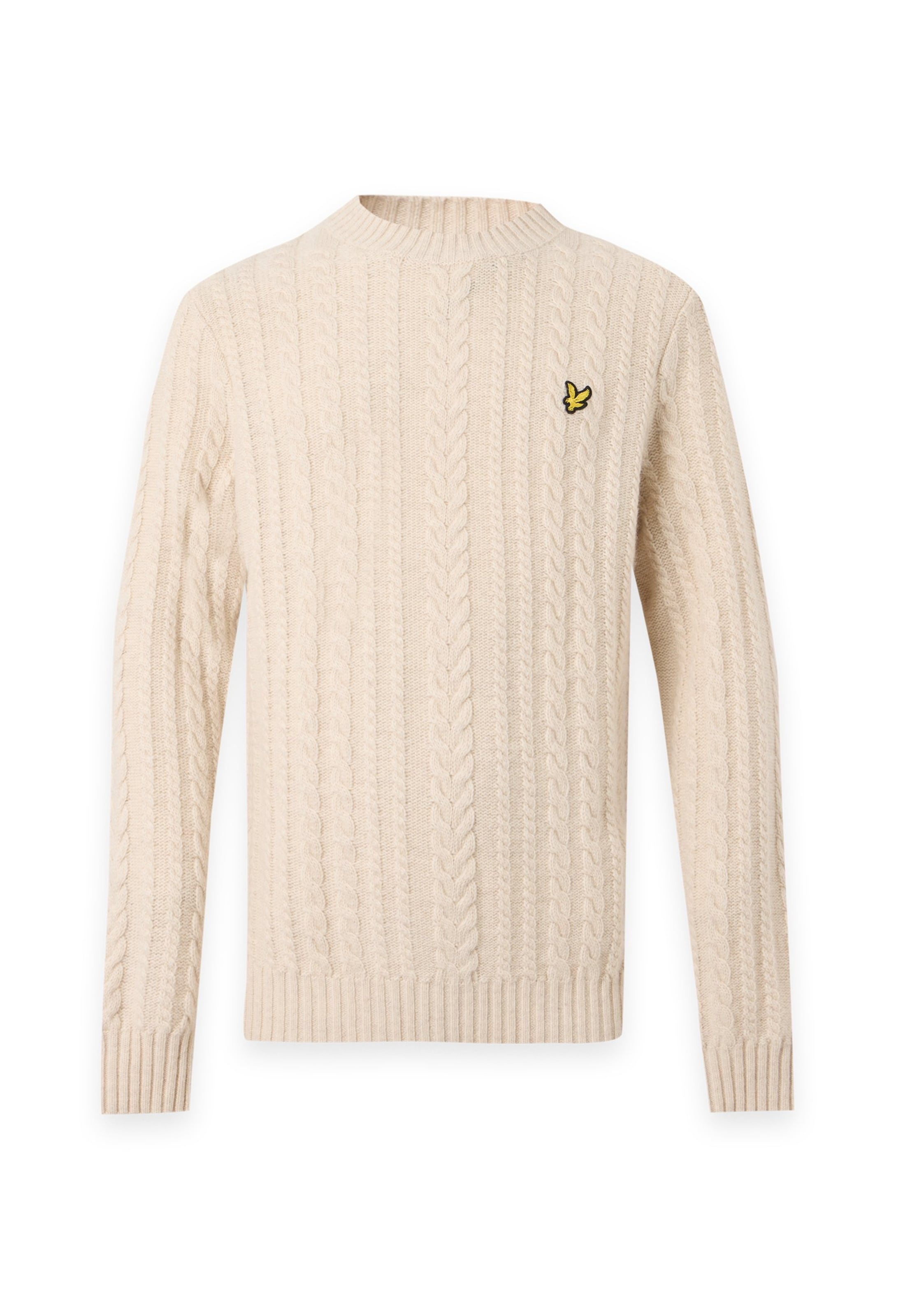 Pull-over Lyle & Scott en beige : devant