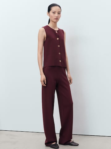 MANGO Gebreide bodywarmer 'YOLANDO' in Rood