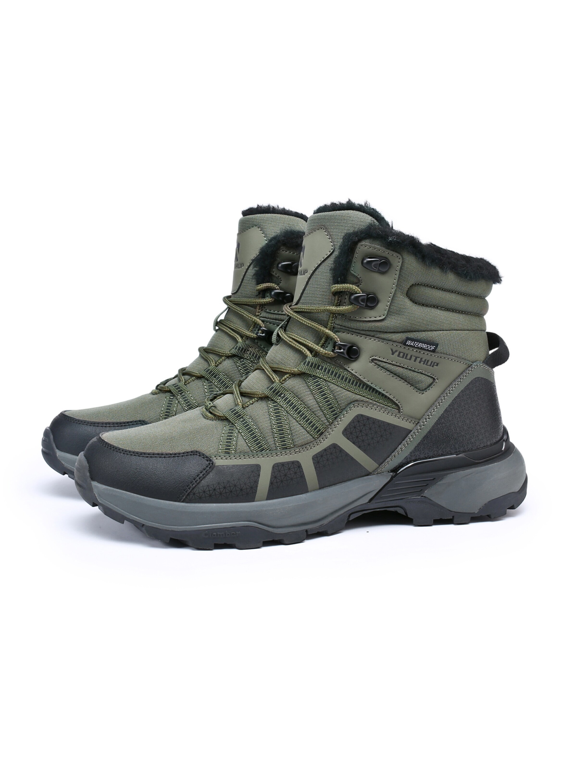 YOUTHUP Snow Boots 'Trittfest' in Green