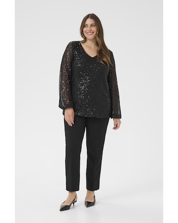 KAFFE CURVE Bluse in Schwarz