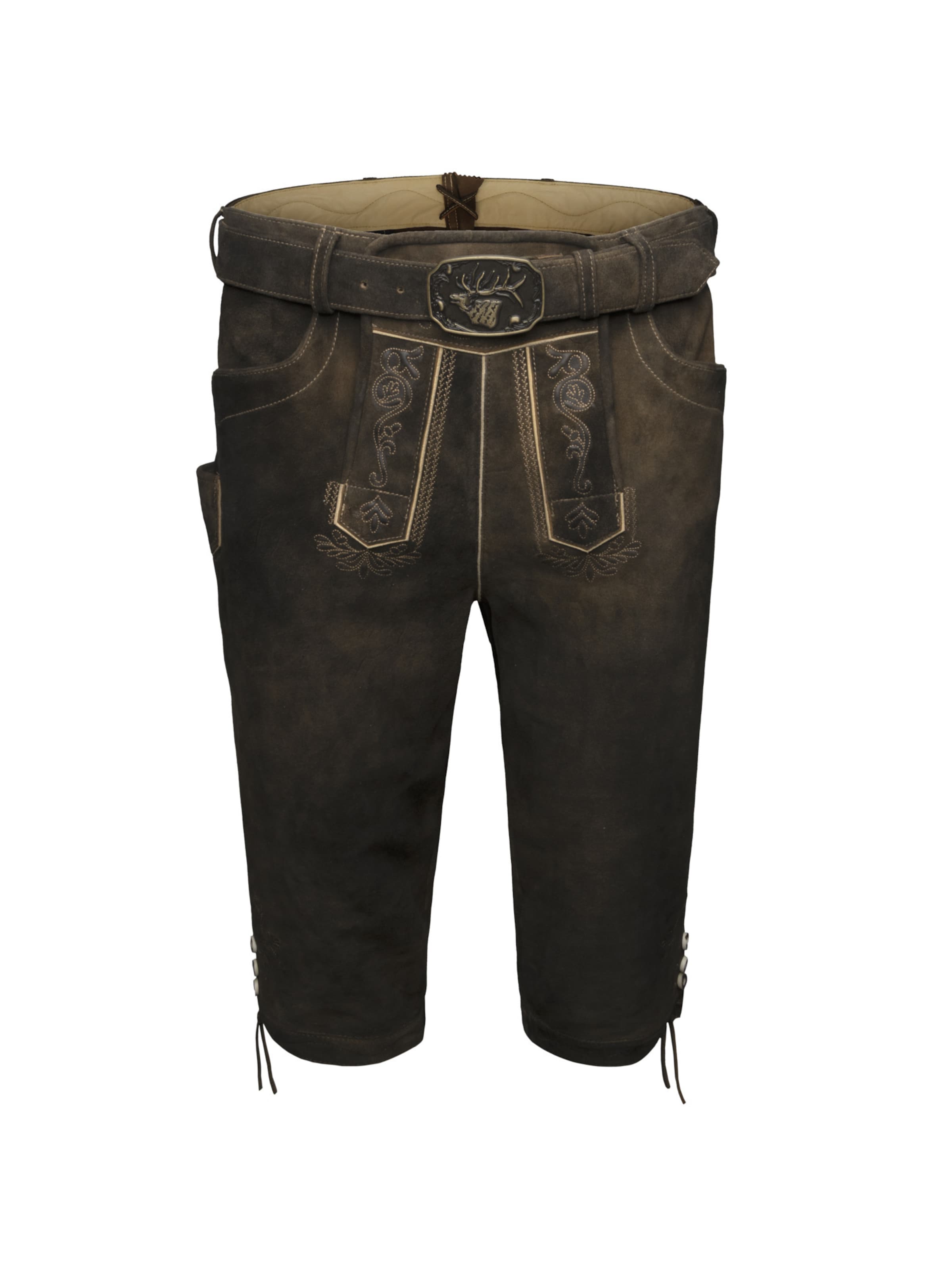 Regular Pantalon folklorique 'Manching' SPIETH & WENSKY en marron : devant